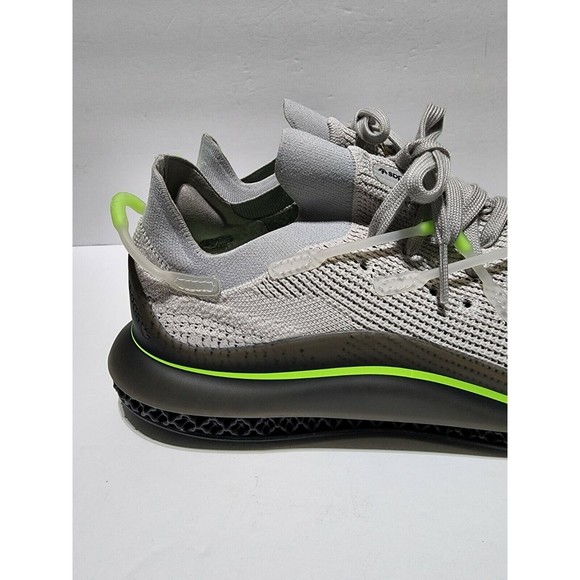 Size 11 ADIDAS 4D FUSION PRIMEKNIT H04511 GREY GREEN RUNNING SHOES SNEAKERS MENS - Picture 5 of 12